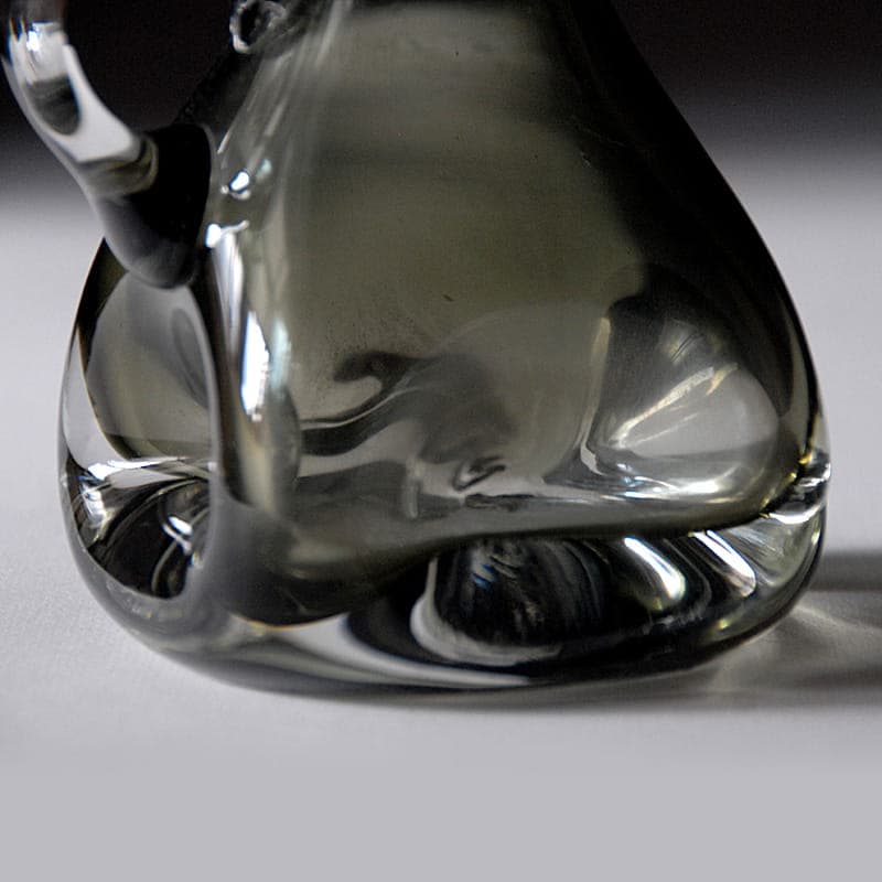 Vase, smoky grey, crystal, Germany, 1970s. - 317224