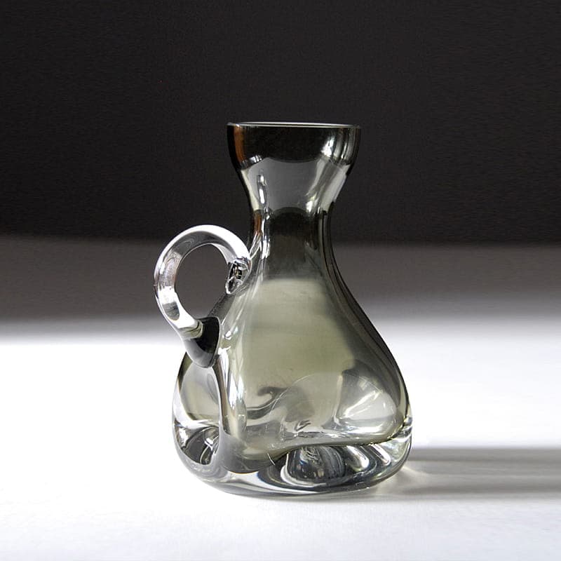 Vase, smoky grey, crystal, Germany, 1970s. - 317225