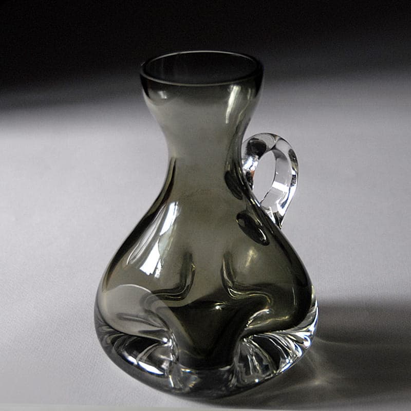 Vase, smoky grey, crystal, Germany, 1970s. - 317223
