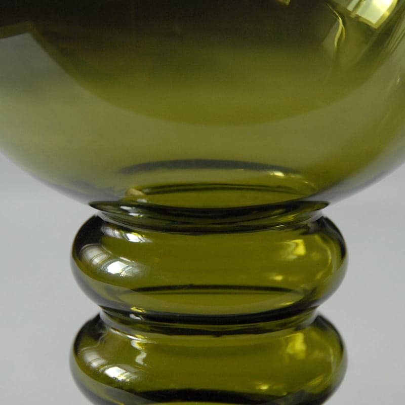 Vase, olive green, glass, Kristallglass Regenhutte, Germany, 1970s. - 317219