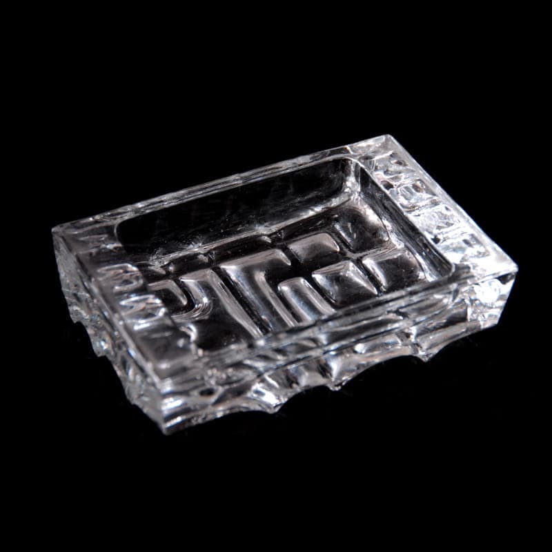 Ashtray, transparent glass, by V. Urban, Sklo Union, Czechoslovakia, 1960s. - 317217
