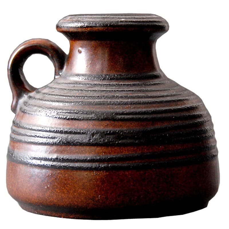 Wazon, ceramika brąz czarny, Scheurich, Niemcy, lata 60. - 317209