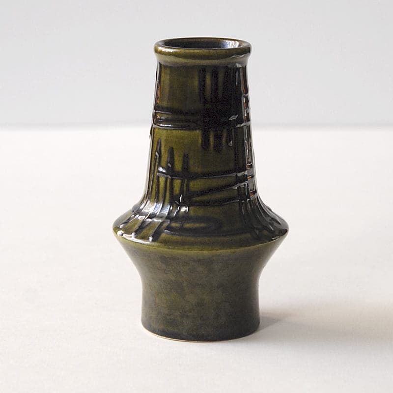 Wazon ceramiczny oliwkowy, Ilkra, Niemcy, lata 60. - 317143