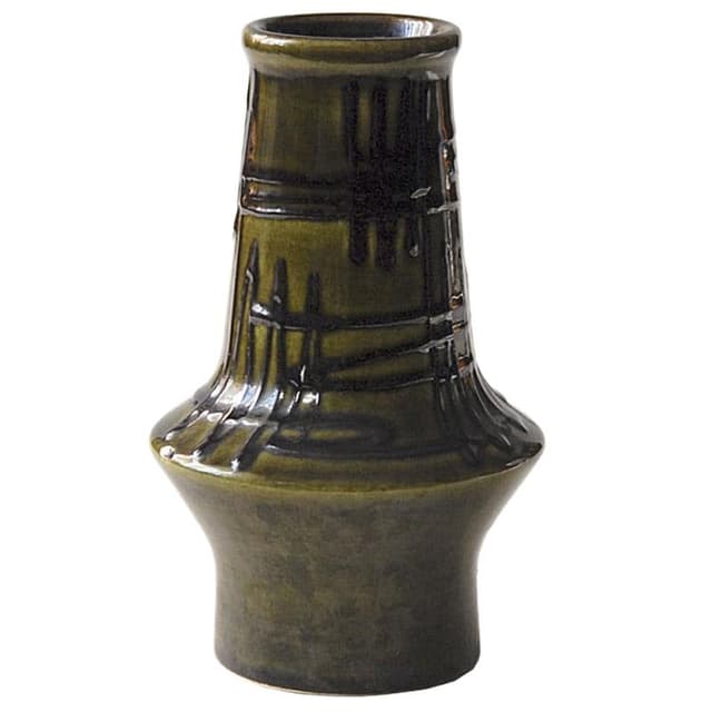 Wazon ceramiczny oliwkowy, Ilkra, Niemcy, lata 60. - WYMIARY