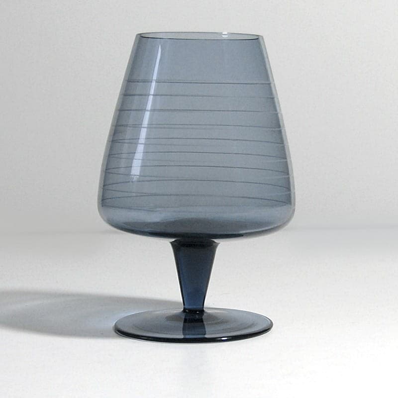 Wazon, mid-century modern, niebieski transparentny, szkło, Niemcy, lata 60. - 317071