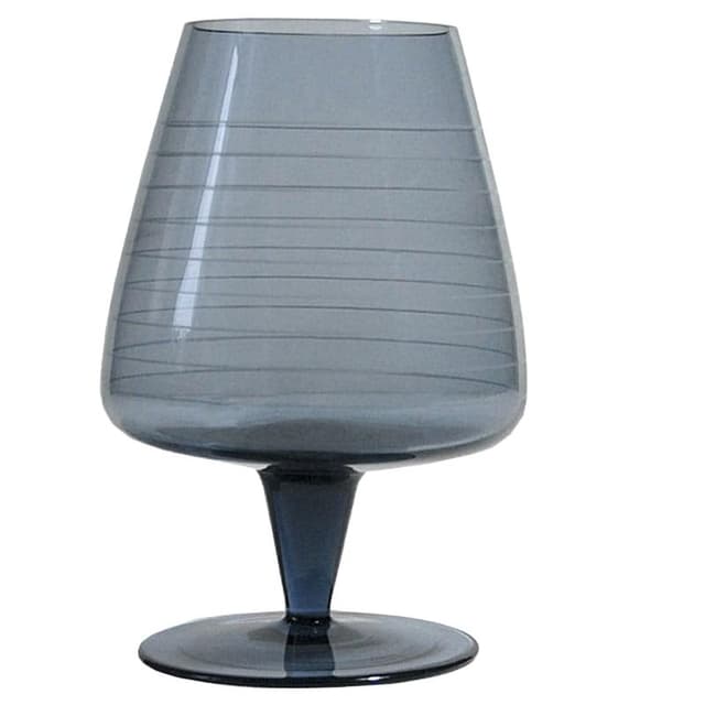 Wazon, mid-century modern, niebieski transparentny, szkło, Niemcy, lata 60. - WYMIARY