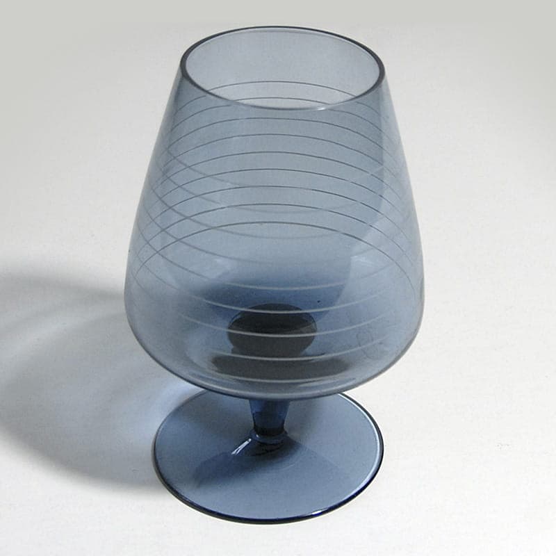 Wazon, mid-century modern, niebieski transparentny, szkło, Niemcy, lata 60. - 317072