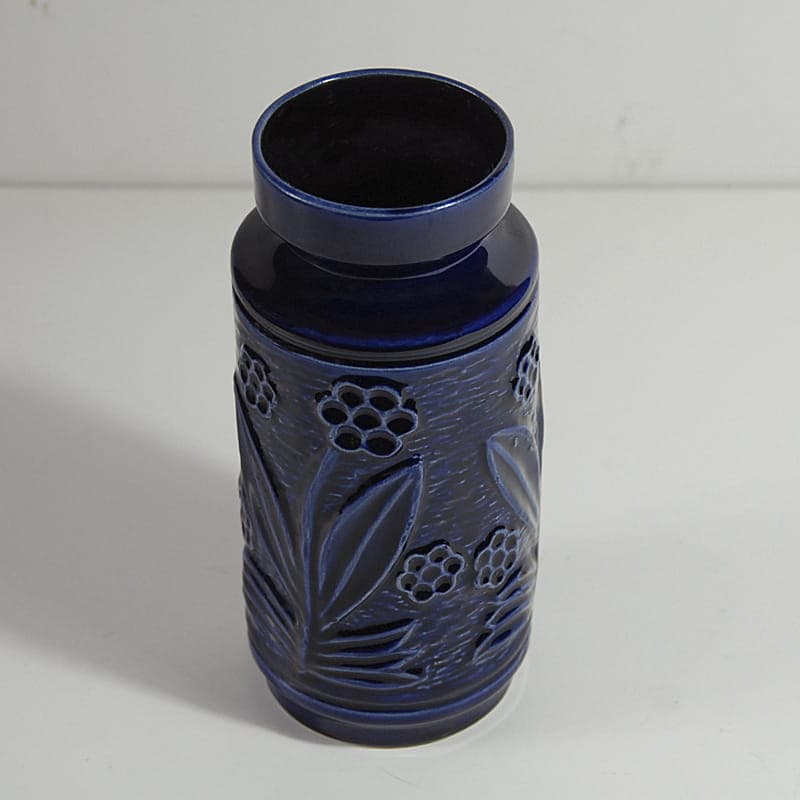 Wazon, granatowy, ceramika, Ilkra/Knödgen, Niemcy, lata 60. - 317068