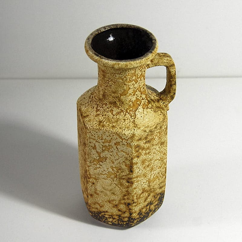 Wazon fat lava, beżowy, ceramika, Scheurich Keramik, Niemcy, lata 70. - 317064
