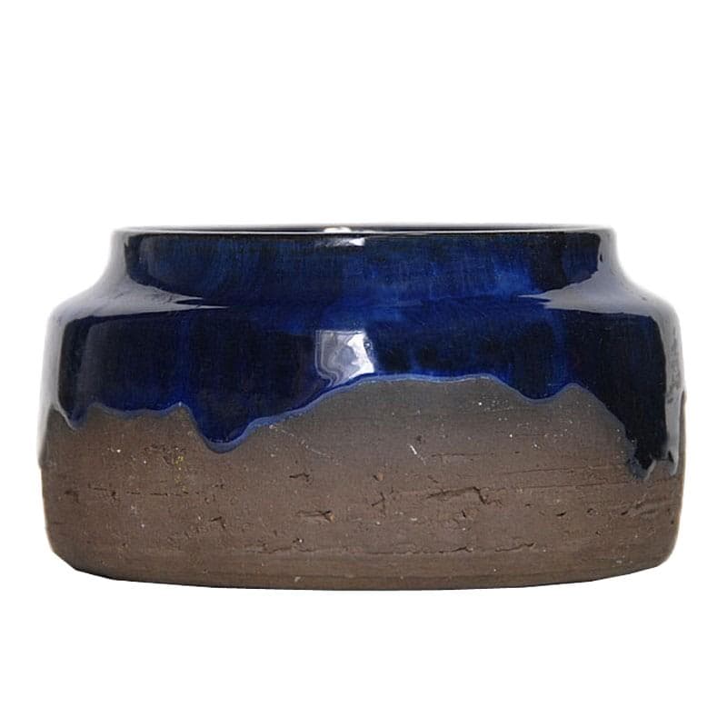 Pojemnik ceramiczny, brązowy granatowy, ceramika, Dania, lata 60.