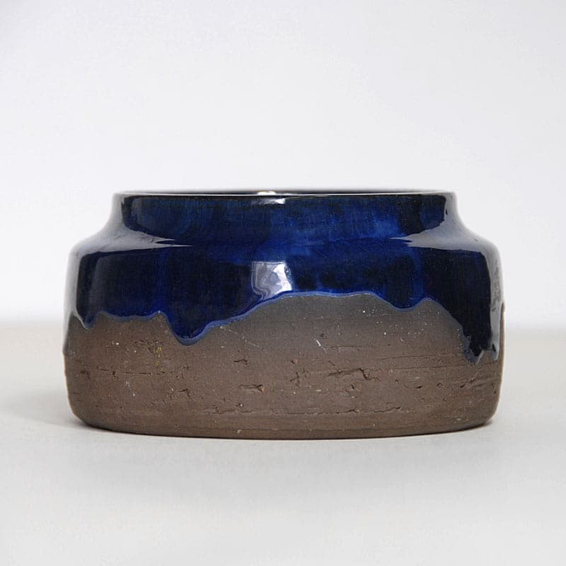 Pojemnik ceramiczny, brązowy granatowy, ceramika, Dania, lata 60. - 317287