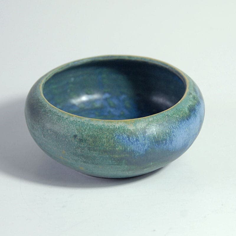 Miska ceramiczna, niebieska zielona szara, ceramika, Dania, lata 60. - 317270