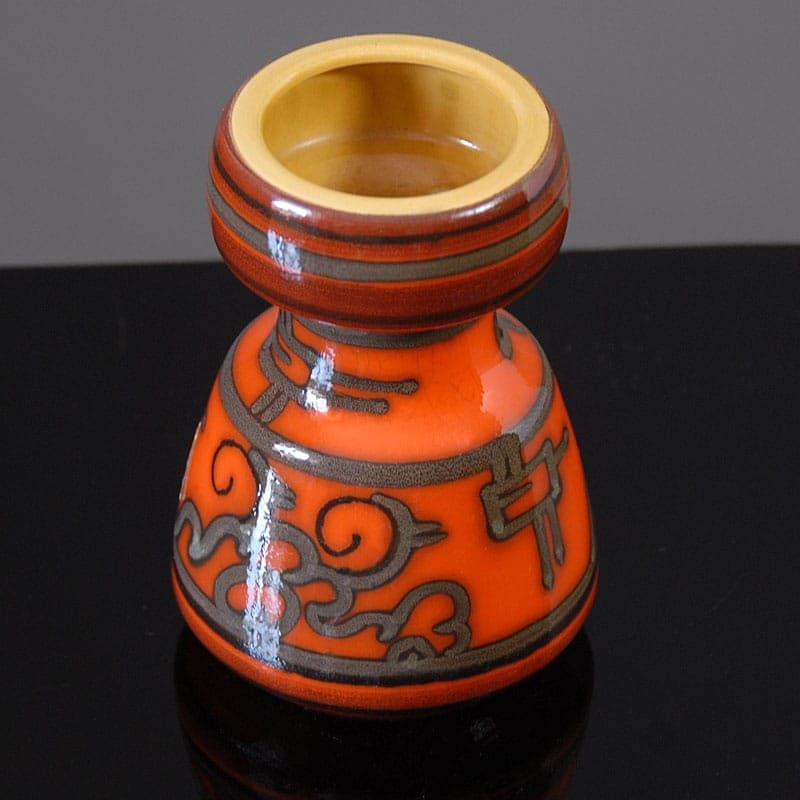 Wazon Tokyo, ceramika pomarańczowo-czerwona, Gouda, Holandia, lata 60. - 318333
