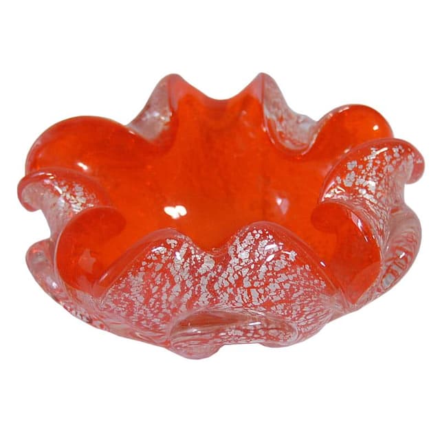 Patera Murano, pomarańczowy, szkło barwione, Barovier & Toso, Włochy, lata 50. - WYMIARY