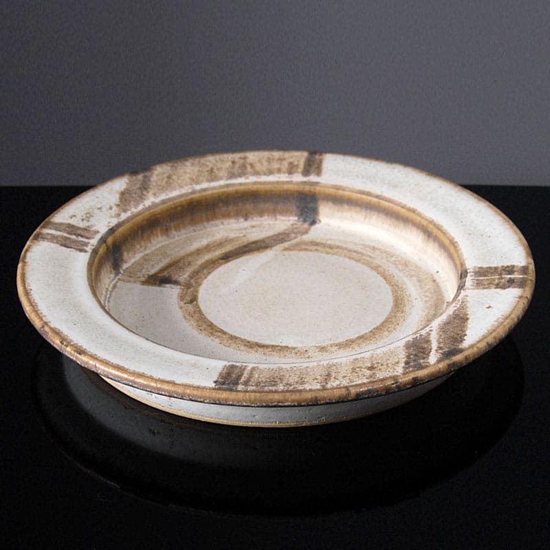 Patera Axella, beżowy brązowy, ceramika, Dania, lata 70. - 318301