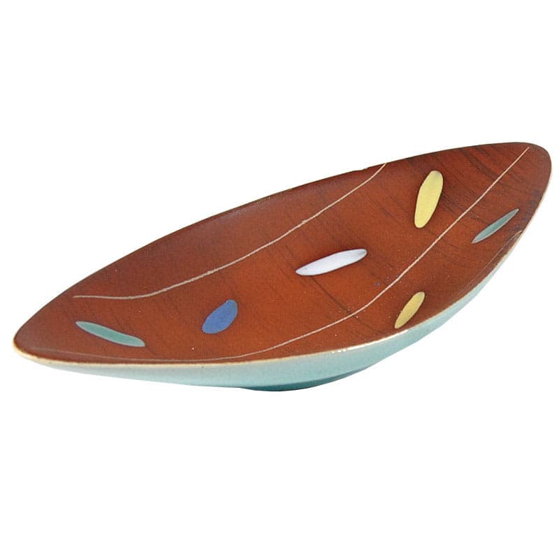 Patera ceramiczna, rdzawobrązowa, proj. B. Mans, Niemcy, lata 60. - 318290