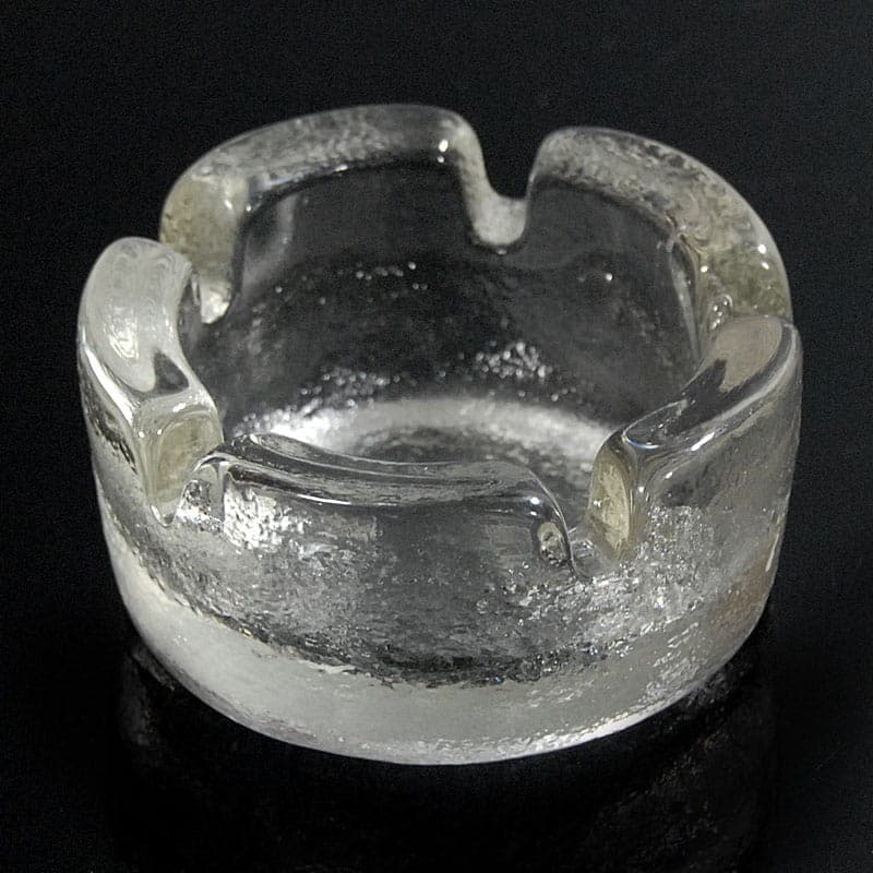Popielnica Ice Glass, szkło transparentne, Dania, lata 70. - 318245