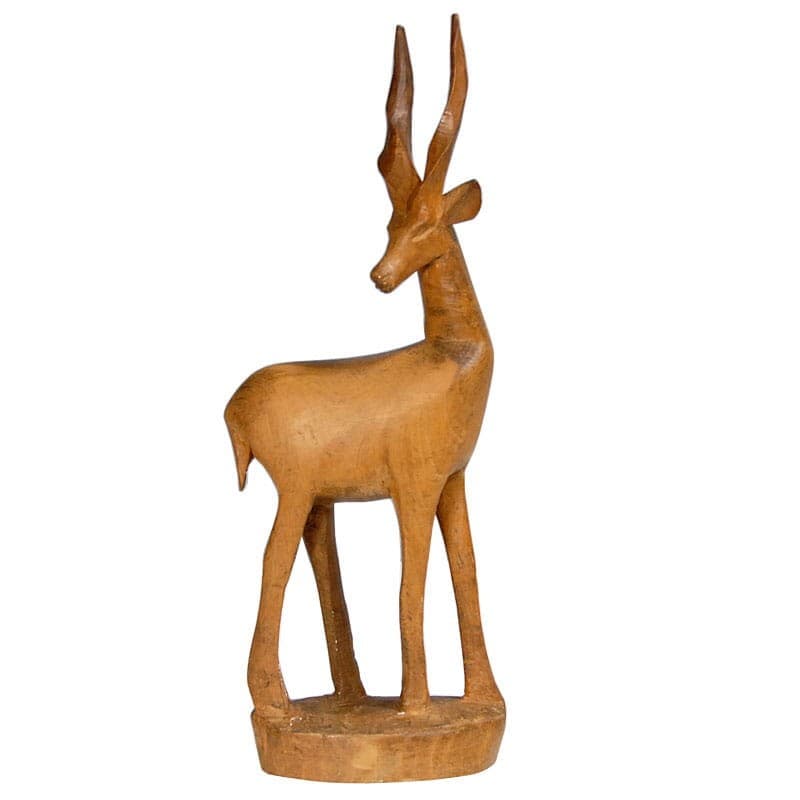 Antelope figurine, exotic brown wood, 1960s. - 318222