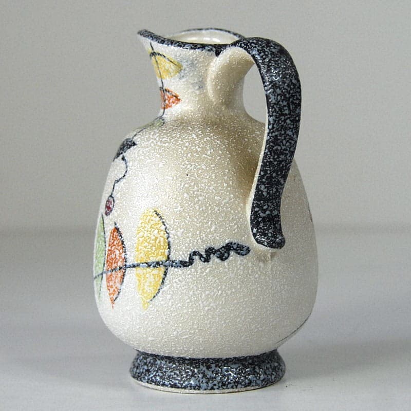 Wazon, mid-century modern, kremowy, ceramika, Niemcy, lata 60. - 318193