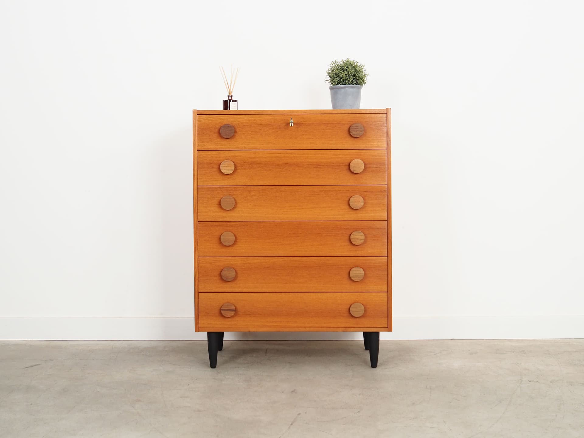 Komoda, mid-century modern, teak pomarańczowy, Dania, lata 60. - 66460