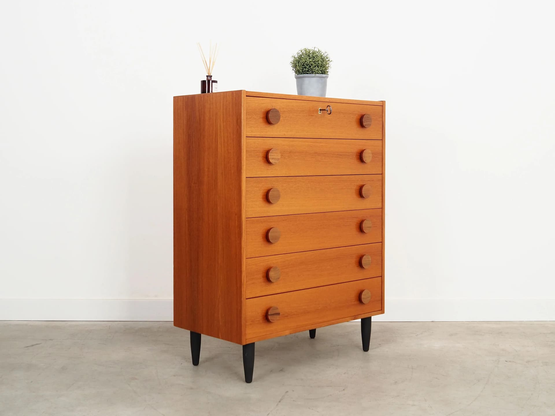 Komoda, mid-century modern, teak pomarańczowy, Dania, lata 60. - 23335