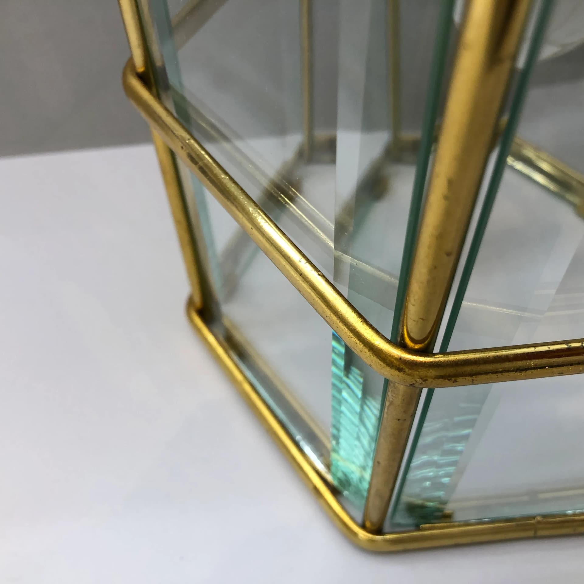 Lampa wisząca, złocona stal, szkło, Niemcy, lata 70. - 23544