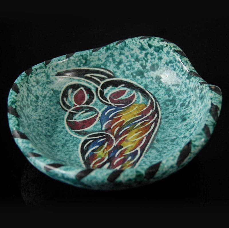Paterka Borty, ceramika zielona, Vallauris, Francja, lata 50. - 318068