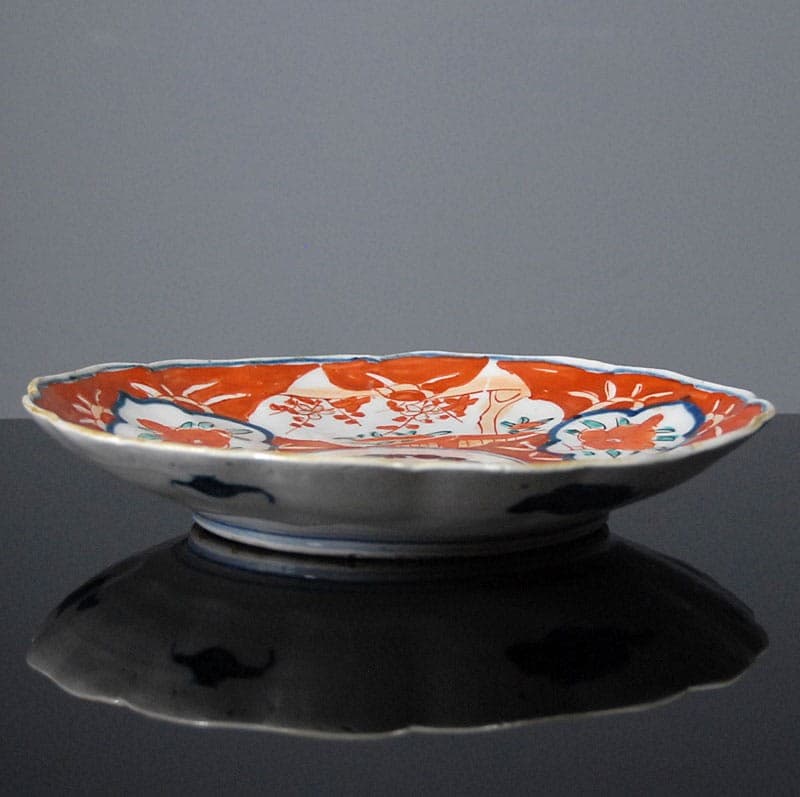 Patera Imari, czerwona niebieska zielona złota, fajans, Japonia, początek XX w. - 318057