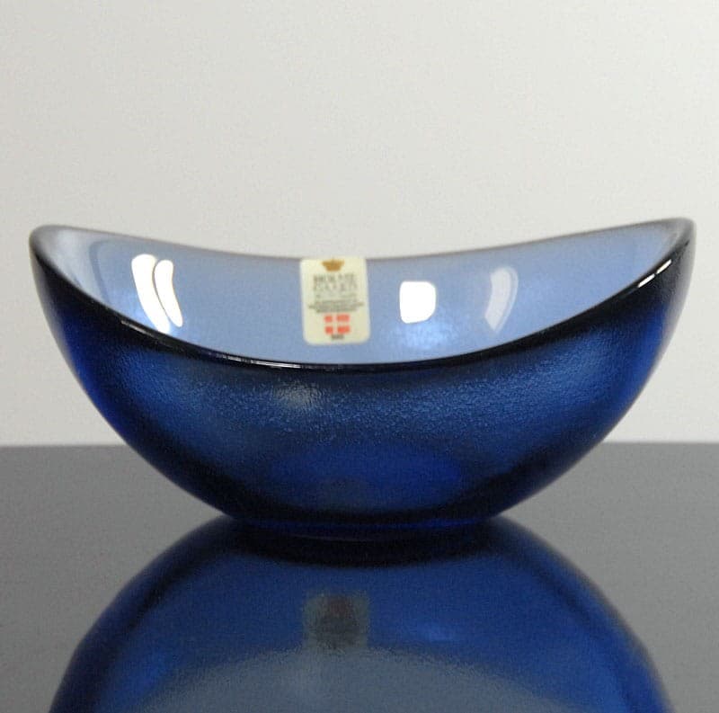 Miseczka, szkło niebieski, Holmegaard, Dania, lata 70. - 318033