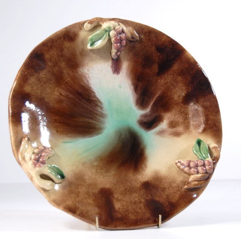 Patera ceramiczna brązowo-zielona, Niemcy, lata 30. - 318001