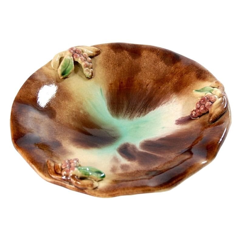 Patera ceramiczna brązowo-zielona, Niemcy, lata 30.