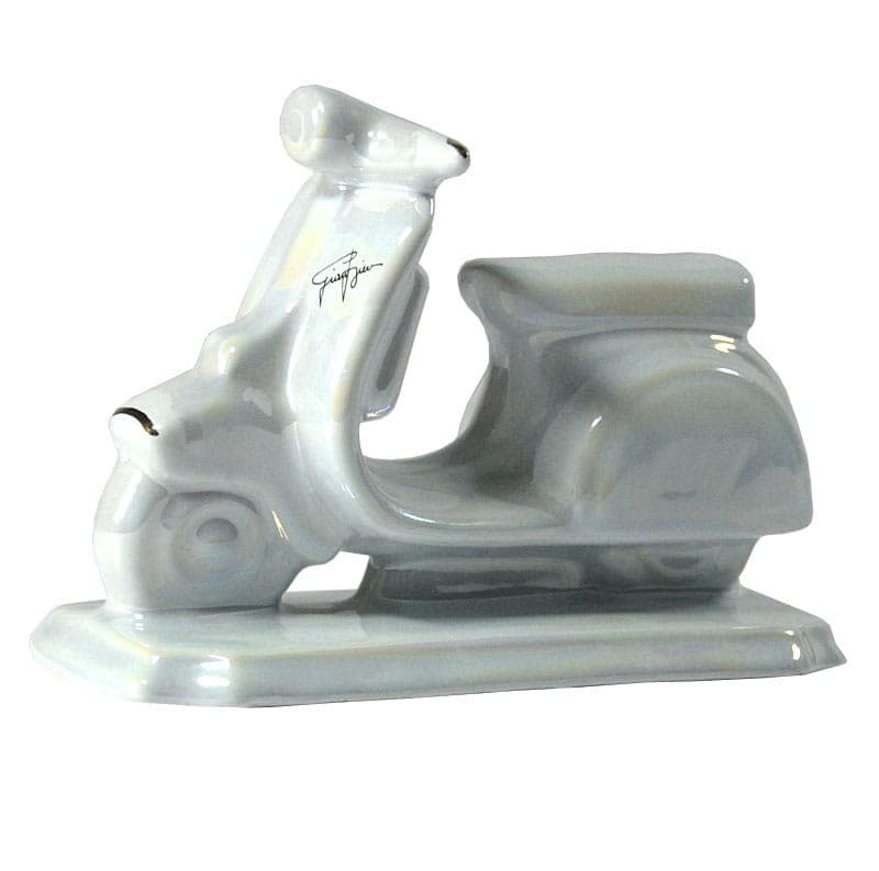 Scooter figurine, white ceramic, Italceramica, Italy, 1970s. - 317982