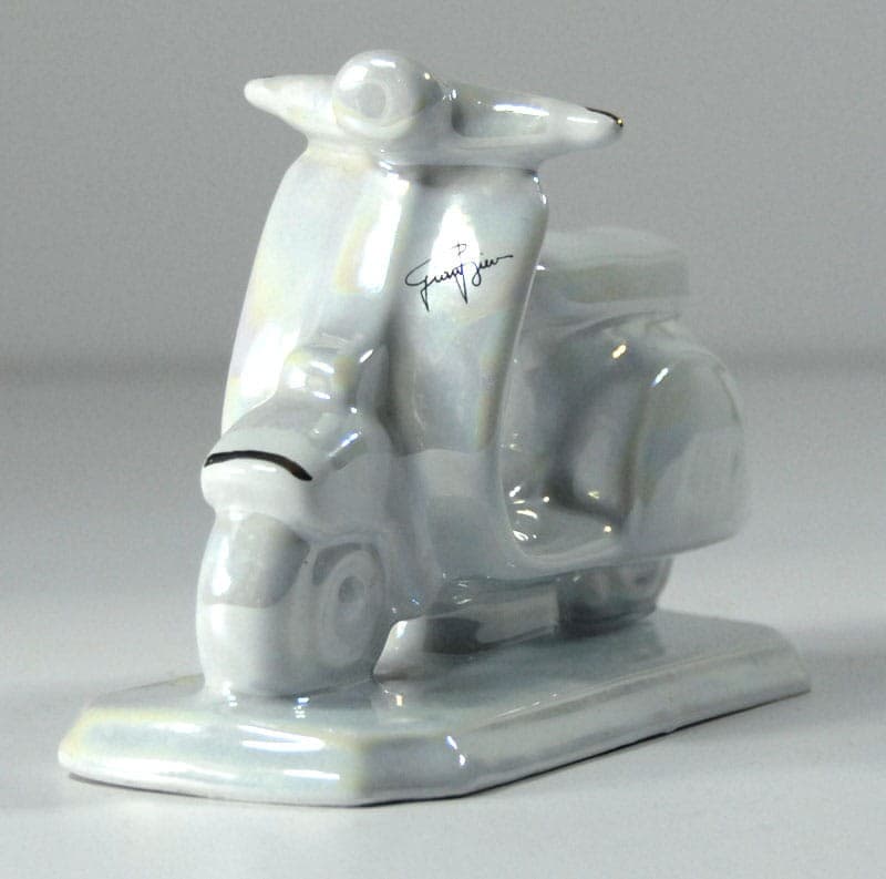 Scooter figurine, white ceramic, Italceramica, Italy, 1970s. - 317981