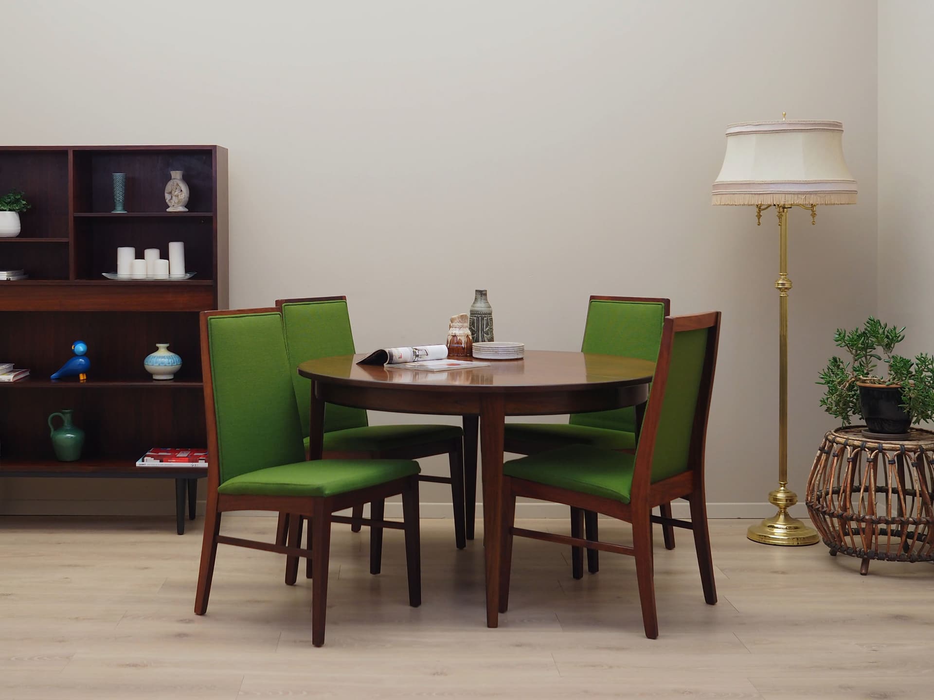 Komplet czterech krzeseł, palisander zielony, Dyrlund, Dania, lata 70. - 66459