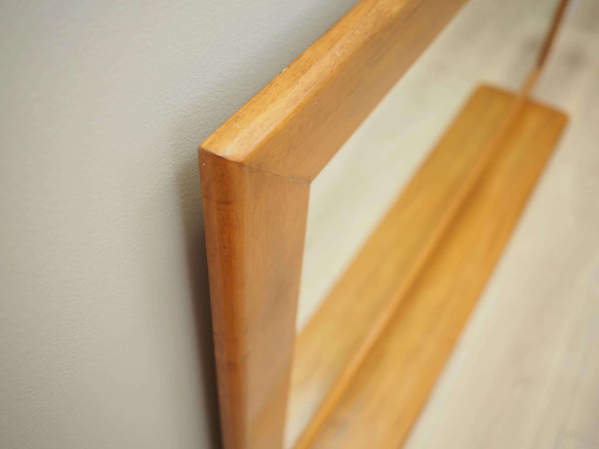 Lustro ścienne, mahoń ciemny, Włochy, lata 70. - 23316