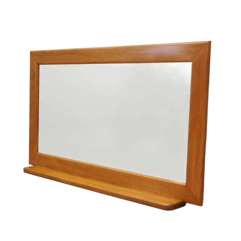 Wall mirror, dark mahogany, Italy, 1970s