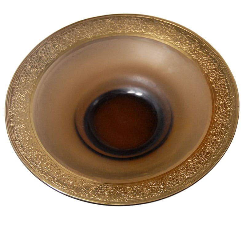 Misa art déco, szkło brązowe, złocenie, Niemcy, lata 30. - 317904