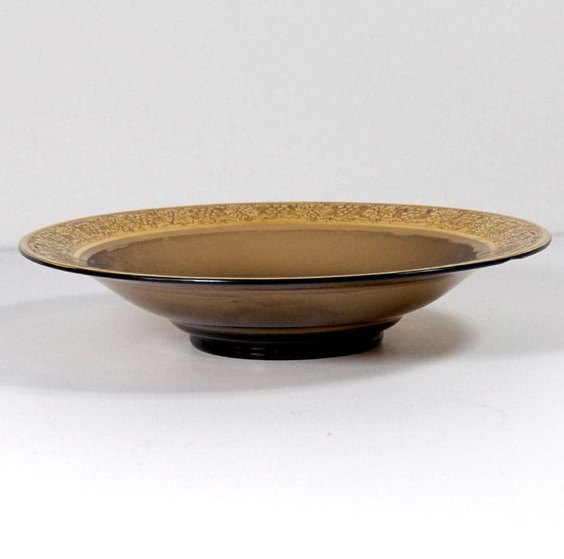 Misa art déco, szkło brązowe, złocenie, Niemcy, lata 30. - 317902