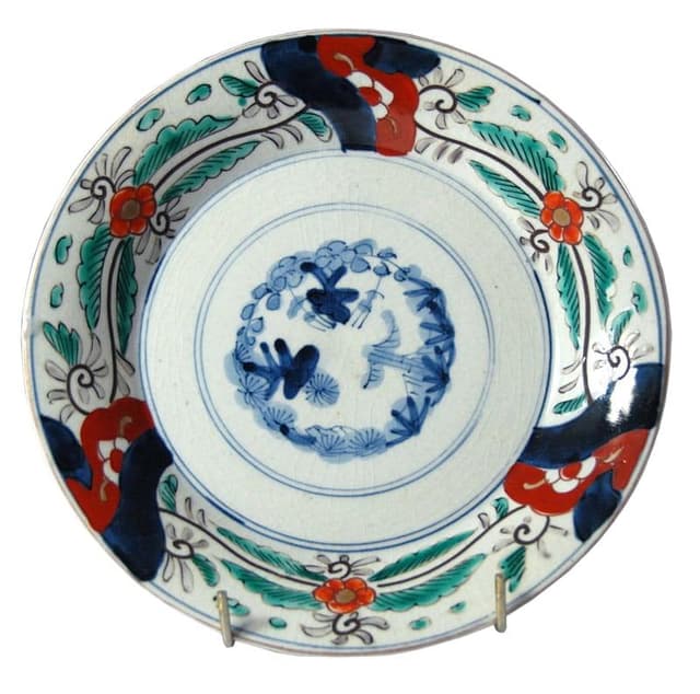 Patera Imari, wielobarwna ceramika, Japonia, przełom XIX/XX w. - WYMIARY
