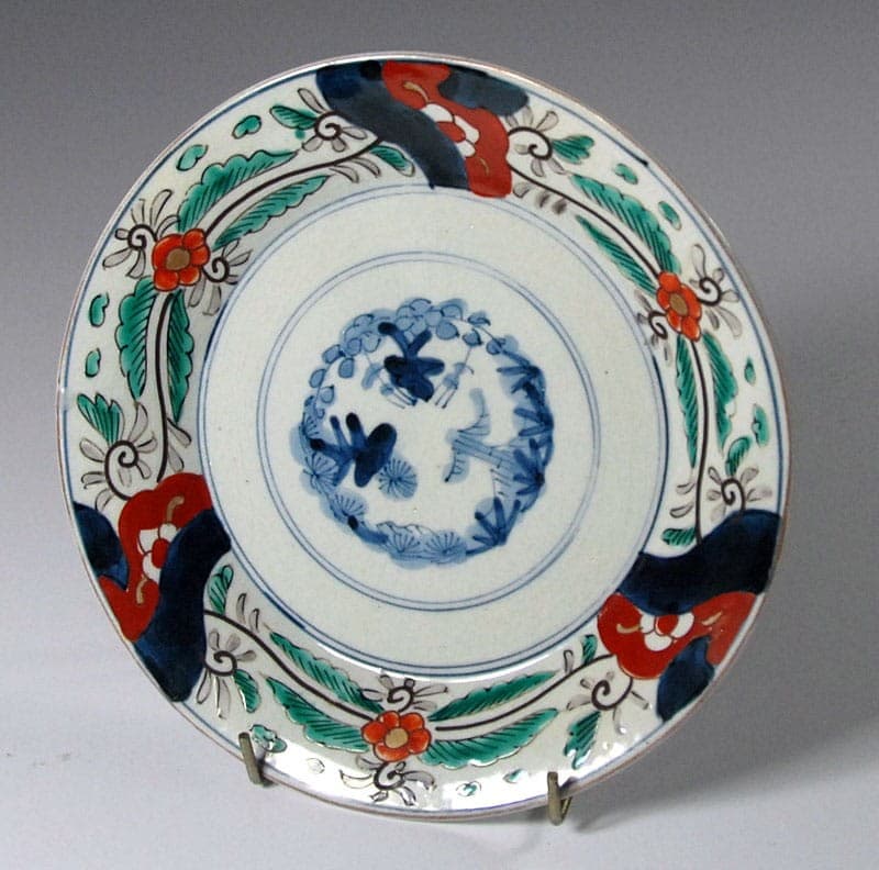 Patera Imari, wielobarwna ceramika, Japonia, przełom XIX/XX w. - 317871