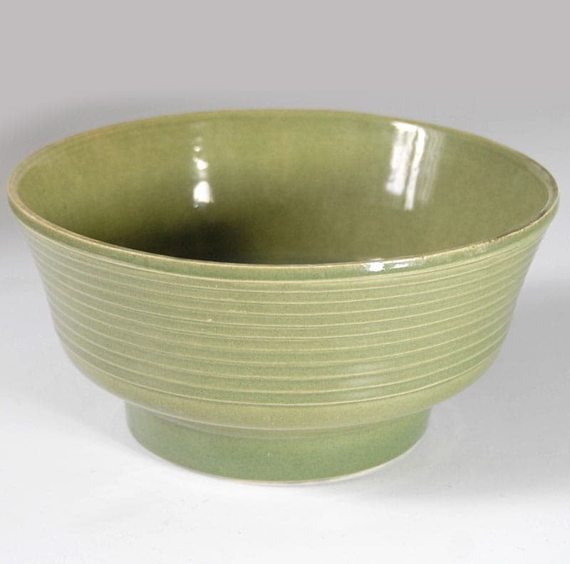 Misa ceramiczna, zielona, ceramika, lata 70. - 317855