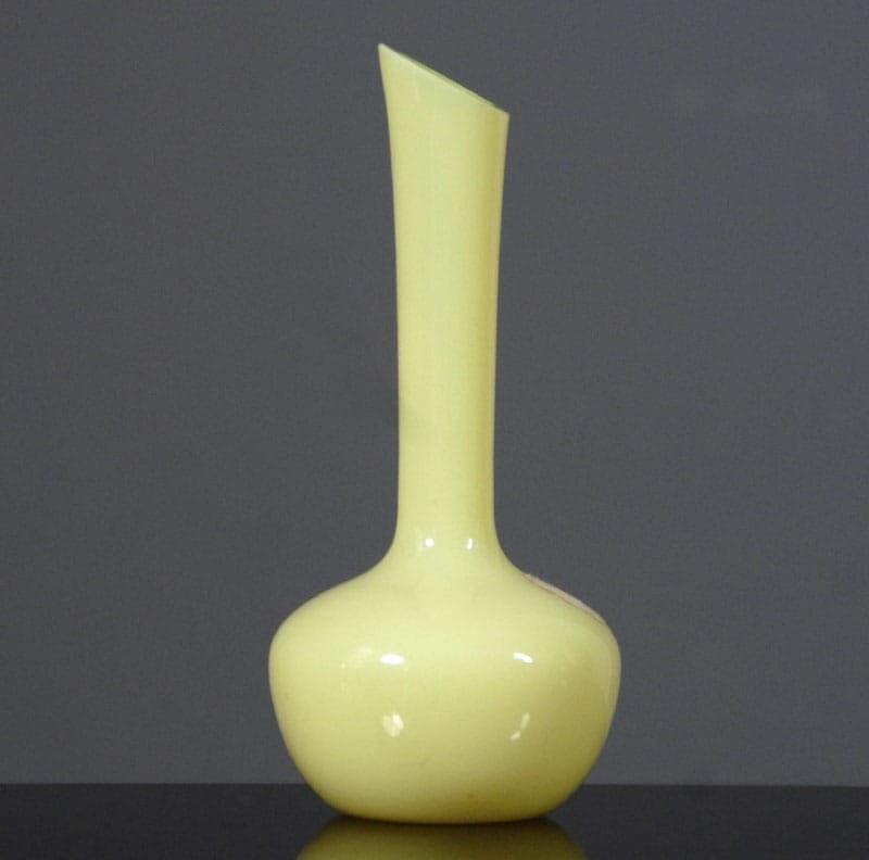 Wazon Crisalleries de SEVRES, żółty, szkło, Francja, lata 60. - 317782