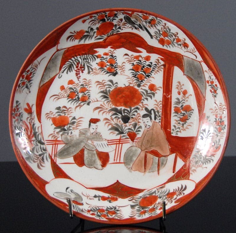 Patera Imari, czerwono-czarna, fajans, Japonia, początek XX w. - 317775