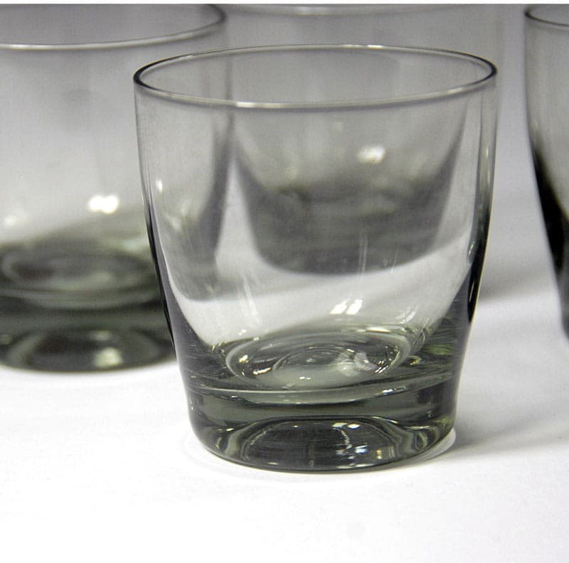 Zestaw czterech kieliszków, szkło szare transparentne, Holmegaard, Dania, lata 60. - 317710