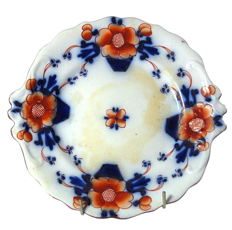 Patera Imari, biała niebieska czerwona pomarańczowa brązowa, fajans, Europa, przełom XIX/XX w.