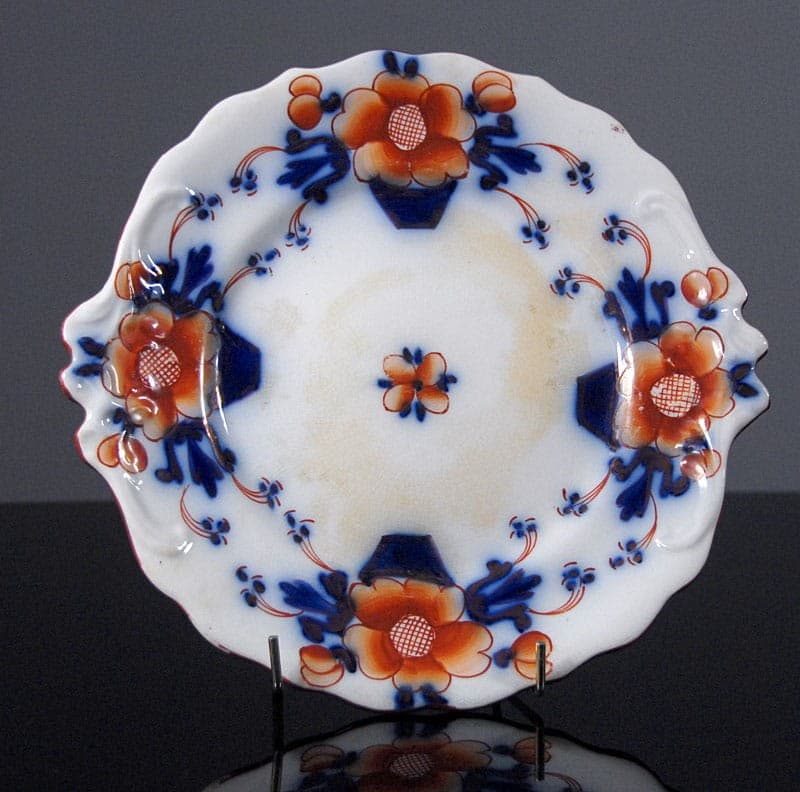 Patera Imari, biała niebieska czerwona pomarańczowa brązowa, fajans, Europa, przełom XIX/XX w. - 317702