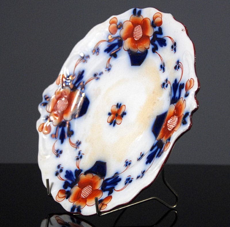 Patera Imari, biała niebieska czerwona pomarańczowa brązowa, fajans, Europa, przełom XIX/XX w. - 317703