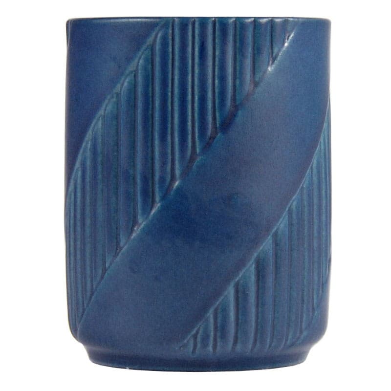 Wazon art déco, kobaltowy, ceramika, Ipsen, Dania, lata 20. - 317612