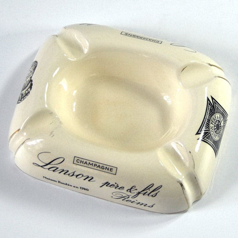 Popielnica, beżowy, fajans, Francja, lata 50. - 317591