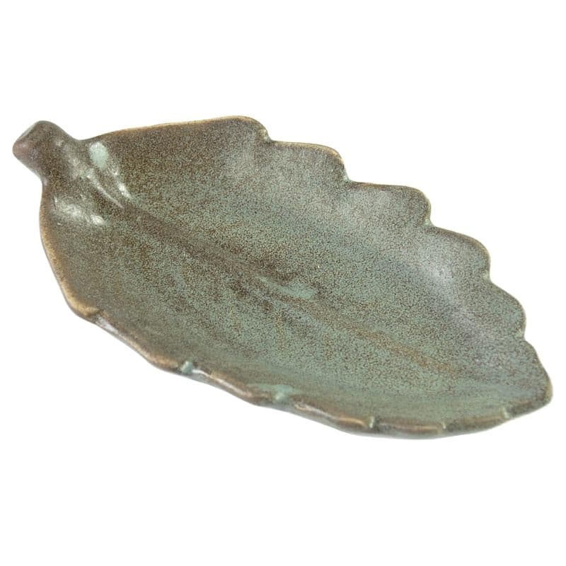Patera, ceramika zielona brązowa, Vallauris, Francja, lata 60.